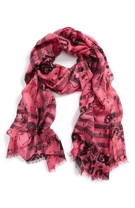 burberry doodle print scarf|Women’s Designer Accessories .